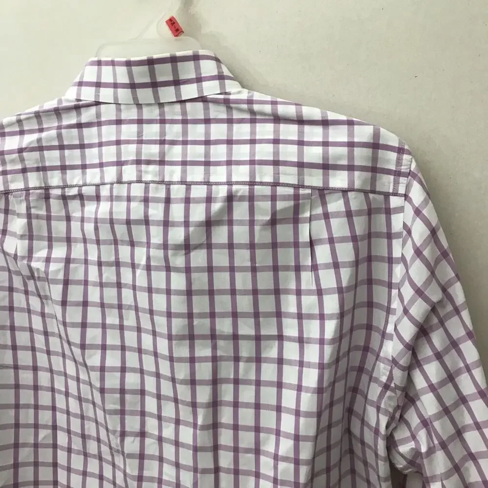 J Crew Windowpane Plaid Purple Button Down Shirt